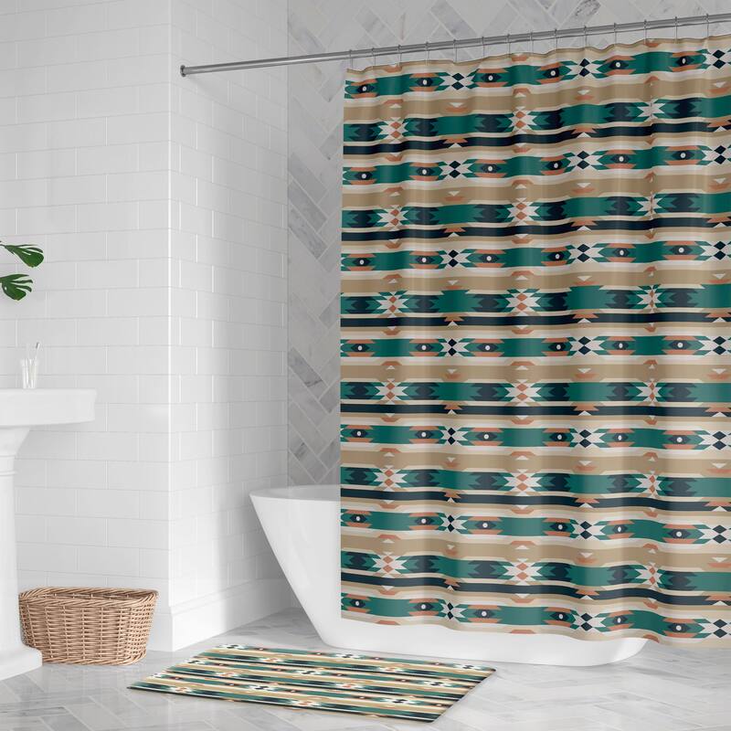 Laural Home Mesa Teal Green Memory Foam Rug