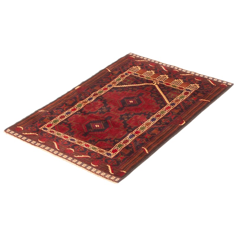 Teimani Burgundy Rug 3'0" x 4'8" - 3'0 x 4'8
