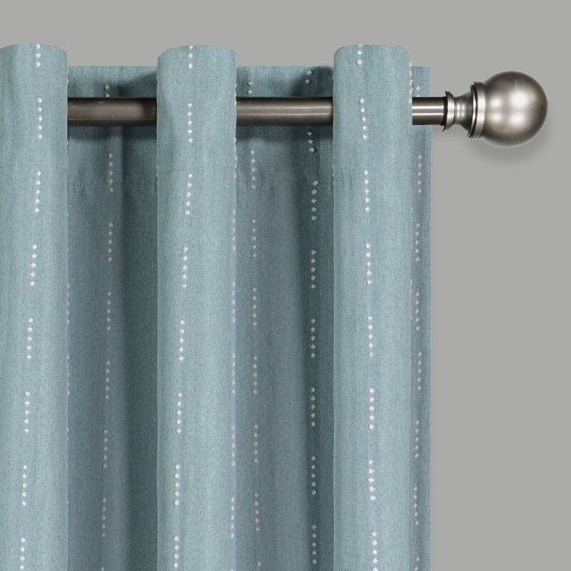 Eclipse Basel Dot Draft Stopper Energy Saving 100% Blackout Grommet Top Curtain Panel