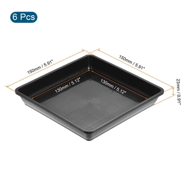 Plant Pot Saucers Plastic Square Flower Drip Trays for Indoor Outdoor - Bed  Bath & Beyond - 35356943