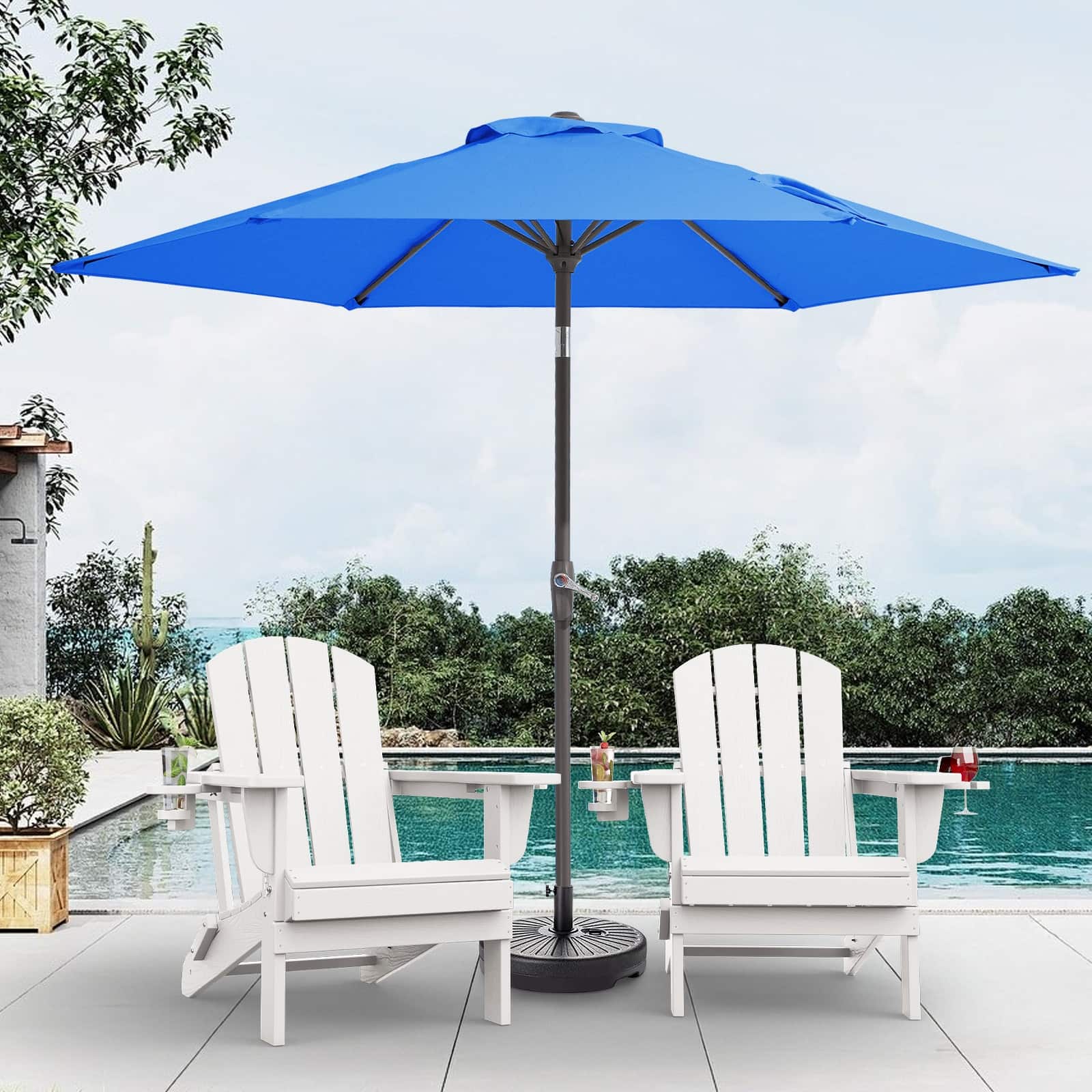 7.5 ft patio umbrellas Best Choice Products 7.5ft Heavy-Duty Round Outdoor Market Table Umbrella w/Steel Pole, Push Button Tilt, Easy Crank Lift catching patio umbrella Autlaycil 7.5ft Outdoor Patio Umbrella