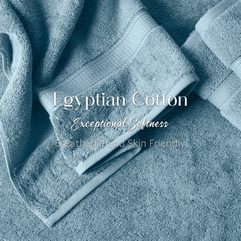 Superior Luxury Egyptian Cotton Bath Towel Set of 2 Ultra Plush, Heavyweight, Absorbent Spa & Hotel Quality Bath Towels Set