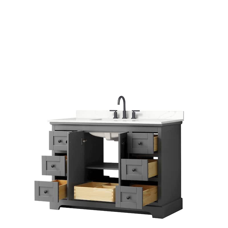 Avery 48-inch Single Vanity, Quartz Top