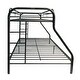 preview thumbnail 3 of 4, Metal Twin XL/Queen Bunk Bed with Ladders, Black