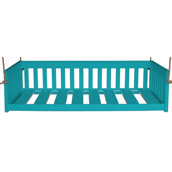 Poly Lumber Deep Seating Mission Swing with Rope - 75" - Aruba Blue