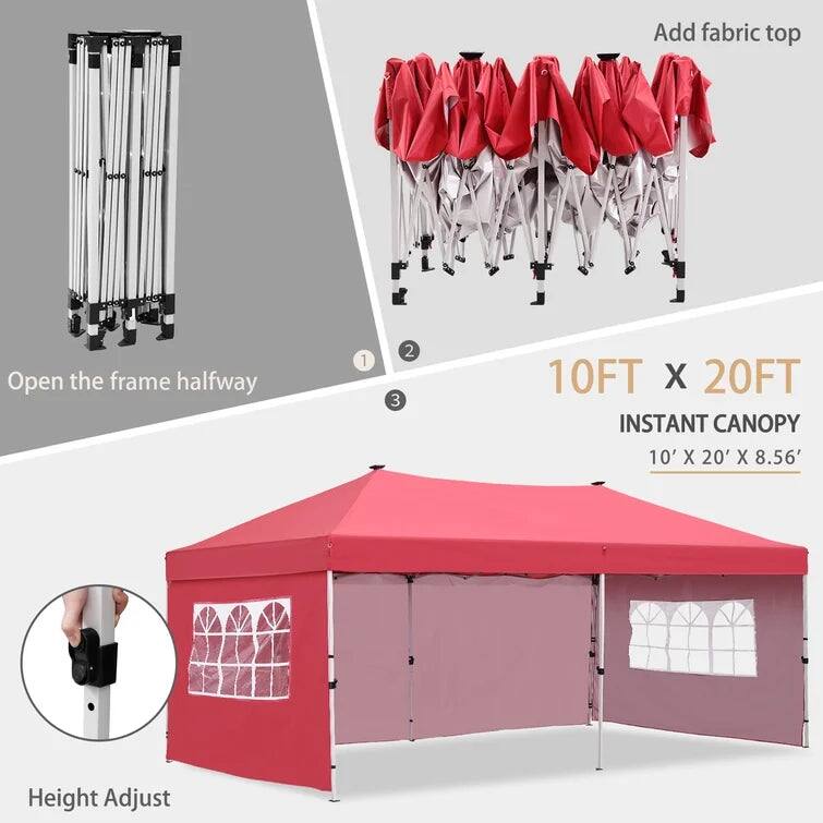 Zenova 10x20 Ft Pop up Canopy Tent Heavy Duty Instant Gazebo