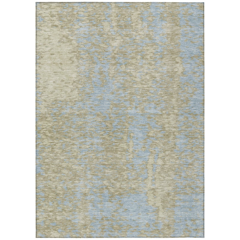 HomeRoots Abstract Transitional Rectangle Outdoor Rug