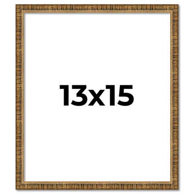 13x15 Frame Gold Solid Wood Picture Frame - Complete Modern Photo