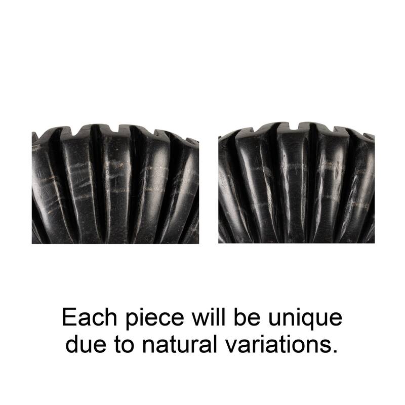 Marble Pleated Dish - 7.0"L x 7.0"W x 2.5"H