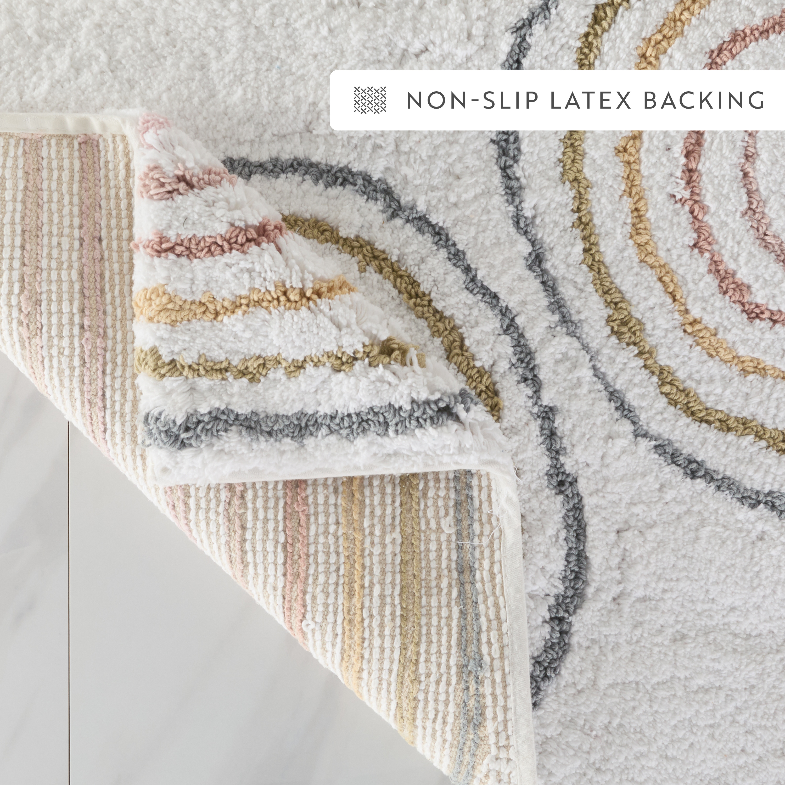 Becky Cameron 100% Cotton Modern Patterned Bath Mat