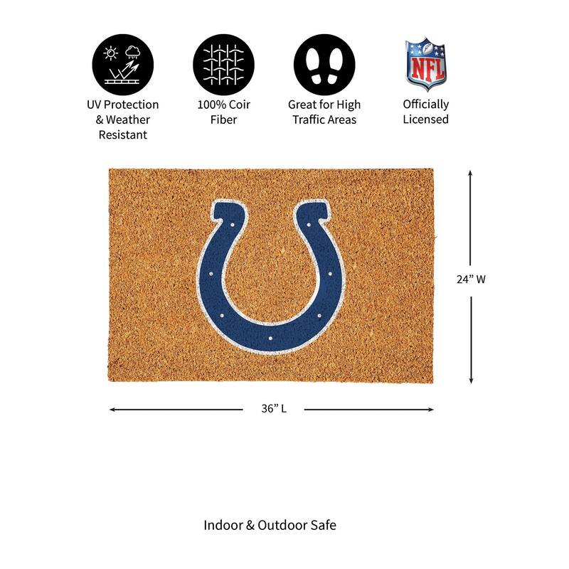 Indianapolis Colts Full Color Indoor/Outdoor Coir Mat