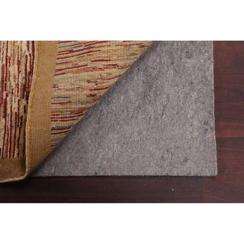 Contemporary Gabbeh Kashkoli Striped Area Rug Hand-knotted Wool Carpet - 3'8" x 6'6"