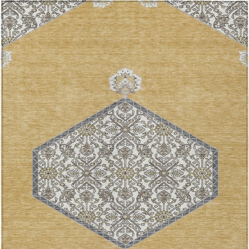 HomeRoots Oriental Traditional Rectangle Outdoor Rug