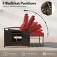 preview thumbnail 3 of 9, Patio Rattan Daybed Set with Cushioned Loveseat & Storage Ottoman