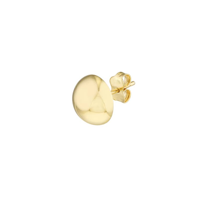 Curata 10k Yellow Gold 10mm Half Ball Post Earrings
