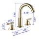 preview thumbnail 23 of 31, 8 Inch Widespread Bathroom Sink Faucet 3 Holes Bathroom Faucet Double Handle Modern Basin Vanity Faucets Deck Mounted No Drain