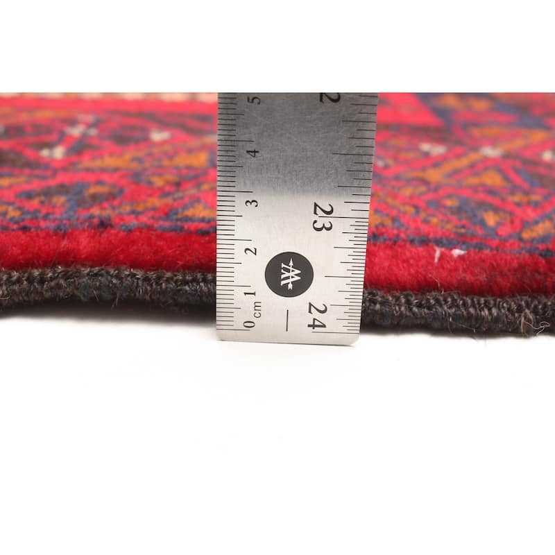 ECARPETGALLERY Hand-knotted Teimani Red Wool Rug - 3'4 x 6'4