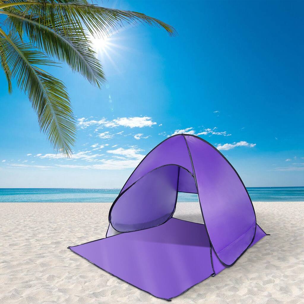 Pop Up Beach Tent Sun Shade Shelter Anti-UV Waterproof 2-3 Person - 64.96 x 59.06 x 43.31in