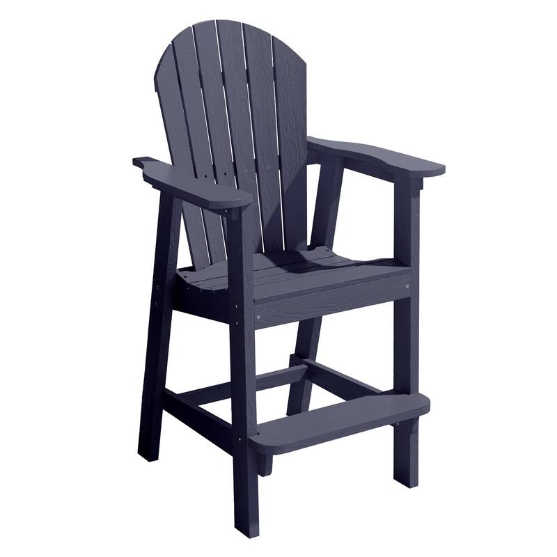 Rustic Adirondack Chairs Outdoor BarStools with Hight Back Design