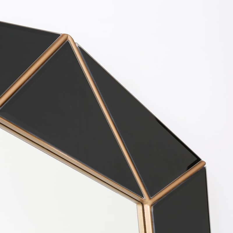 Modern Accent Octagon Bathroom Vanity Mirror Wall Mirror Cut Corner Edge Black Gold Wall Mirror Entryway