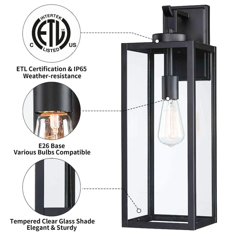 1-Light Outdoor Wall Light - 7.01"x8.7"x22.32"