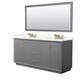Option Dark Gray / Giotto Quartz Top / Satin Bronze