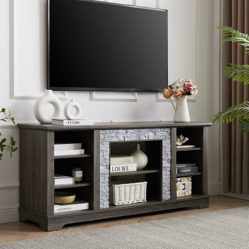 Mantel Stone TV Media Stand