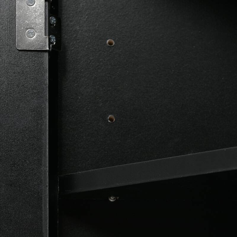 Roomfitters Triangle Corner Bathroom Cabinet, Modern MDF Floor Storage Organizer with Adjustable Shelves & Metal Knobs