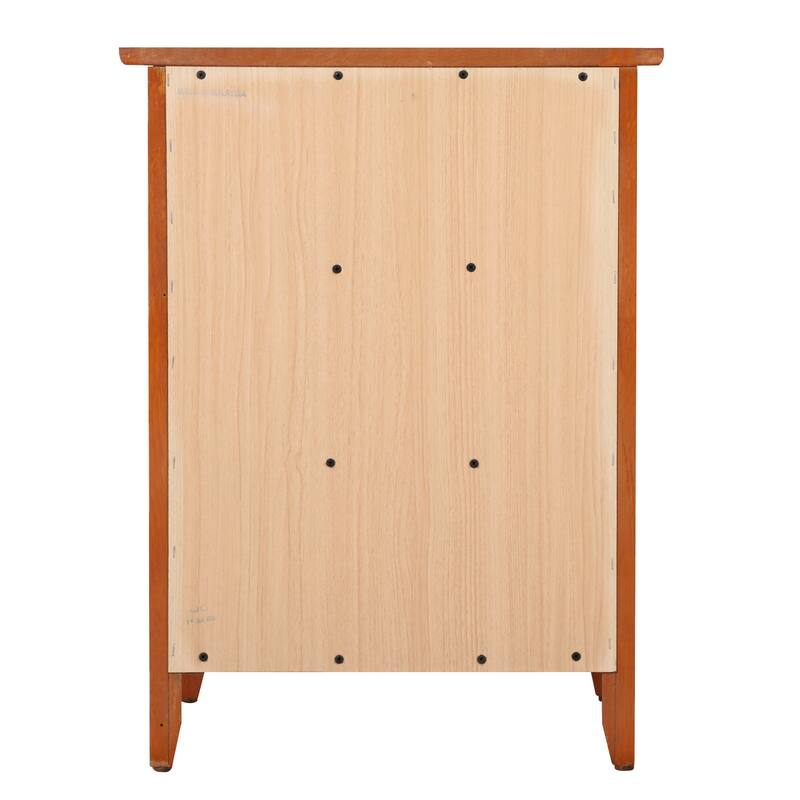 3-Drawer Wooden Rectangular Nightstand - 25" - Brown