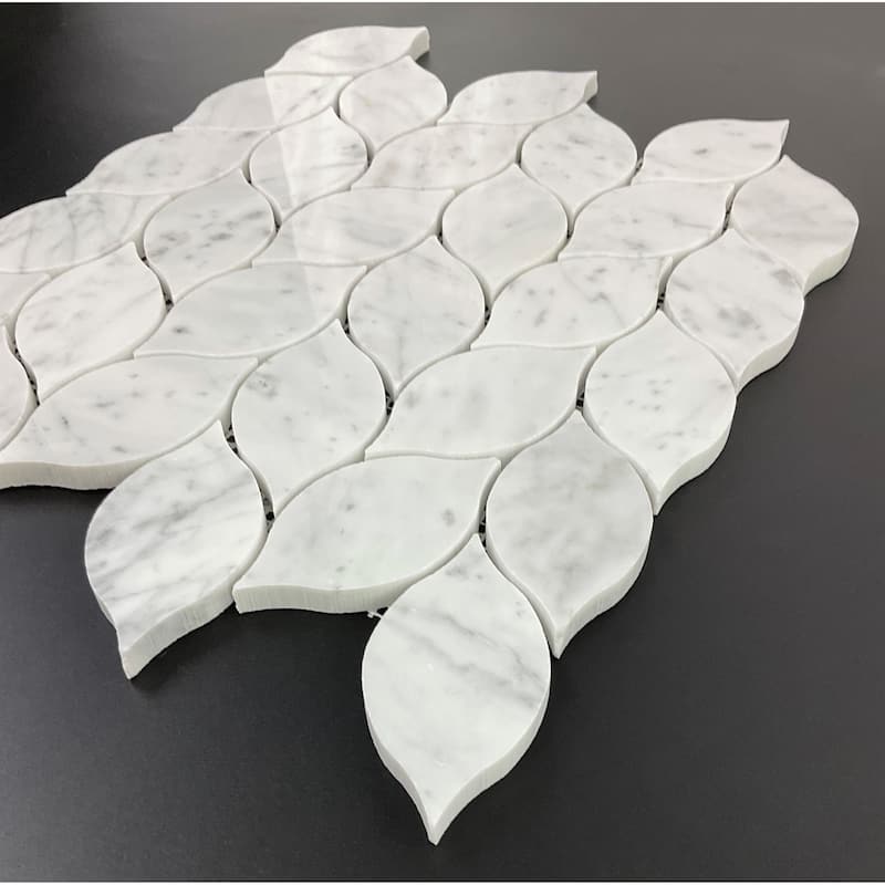 Marble Leaf Pattern Wall & Floor Mosaic Tiles