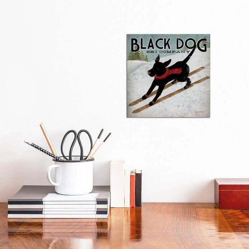 iCanvas "Black Dog Ski Co. II" by Ryan Fowler Canvas Print - 12x12x0.75