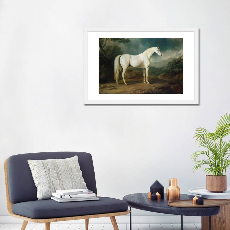 iCanvas "White horse in a wooded landscape, 1791 " by Sawrey Gilpin