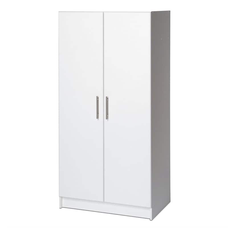 White Storage Cabinet Utility Garage Home Office Kitchen Bedroom - 16 x 32 x 65 inches
