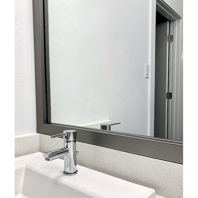 Frame My Mirror Stainless Steel Framed Vanity Mirror, Meade Design