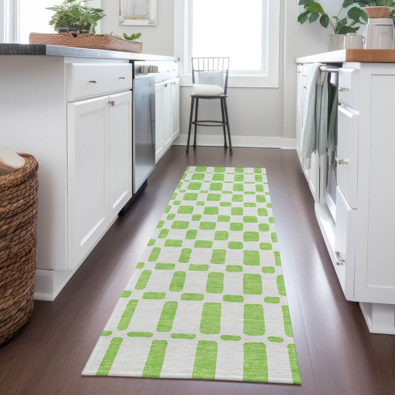 Machine Washable Indoor/ Outdoor Chantille Contemporary Geo Rug
