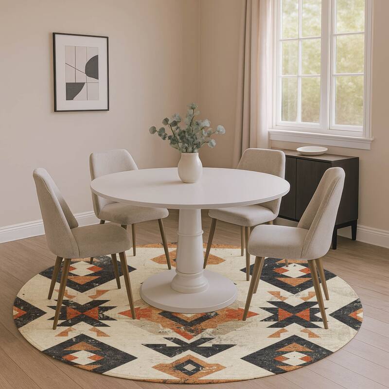 Premium Washable Super Soft Global Impressions Mayfield Rug - Ivory - 8' x 8'