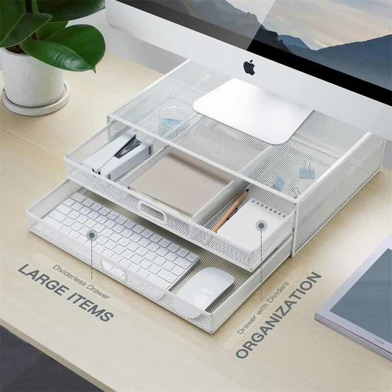 2 Tier Monitor Stand - 15.75"D x 12"W x 4.61"H