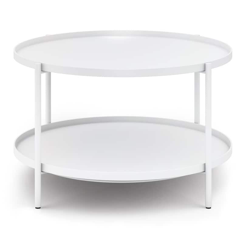 WYNDENHALL Lipton Industrial 32 inch Wide Metal Coffee Table - 31.5 "w x 31.5" d x 18.5" h