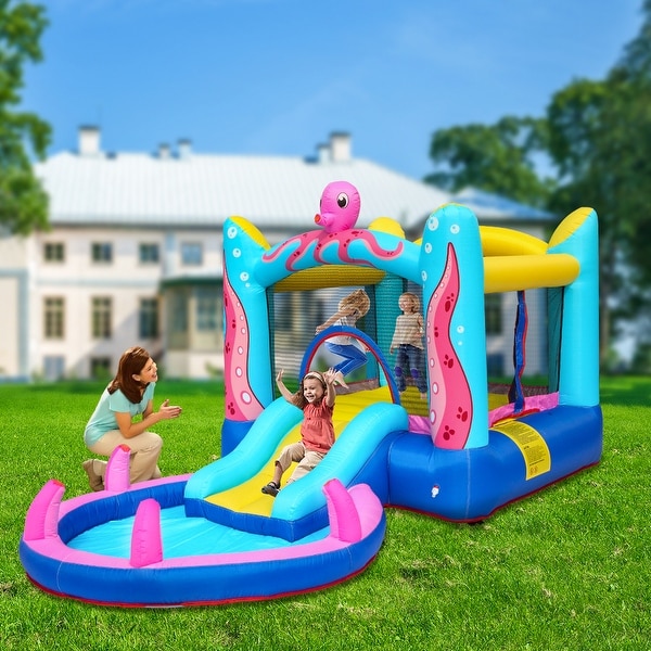 Octopus Inflatable Bounce Houses Castle with Water Function. Opens flyout.