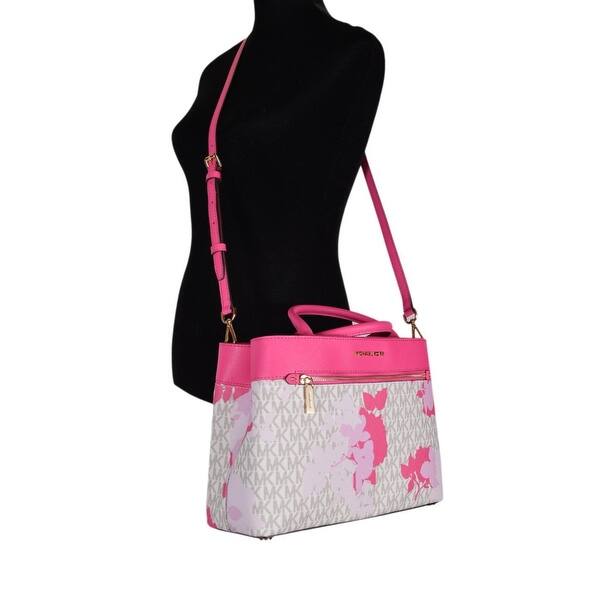 Shop Michael Kors Medium Granita Hailee Mk Logo Convertible Purse Handbag 12 5 W X 9 25 H X 5 D Overstock 21423183