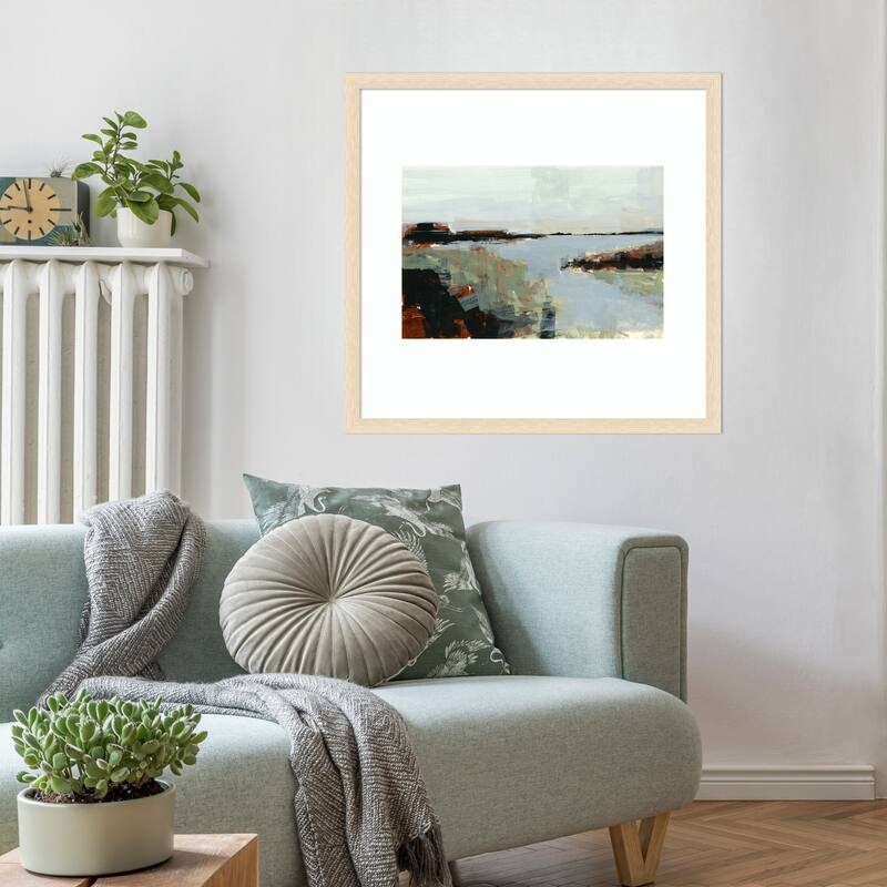 Gone Fishing by Cartissi Wood Framed Wall Art Print