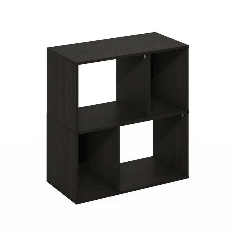 24.72 in. Tall Espresso Wood 4-Shelf Bookcase
