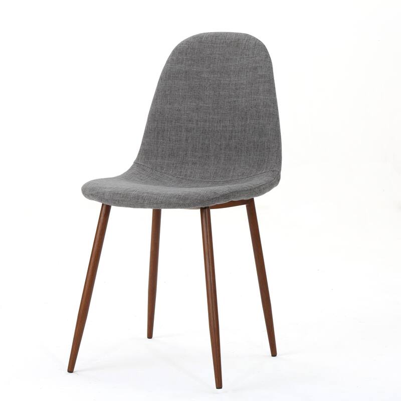 Modern Fabric Upholstered Dining Chairs, Set Of 2