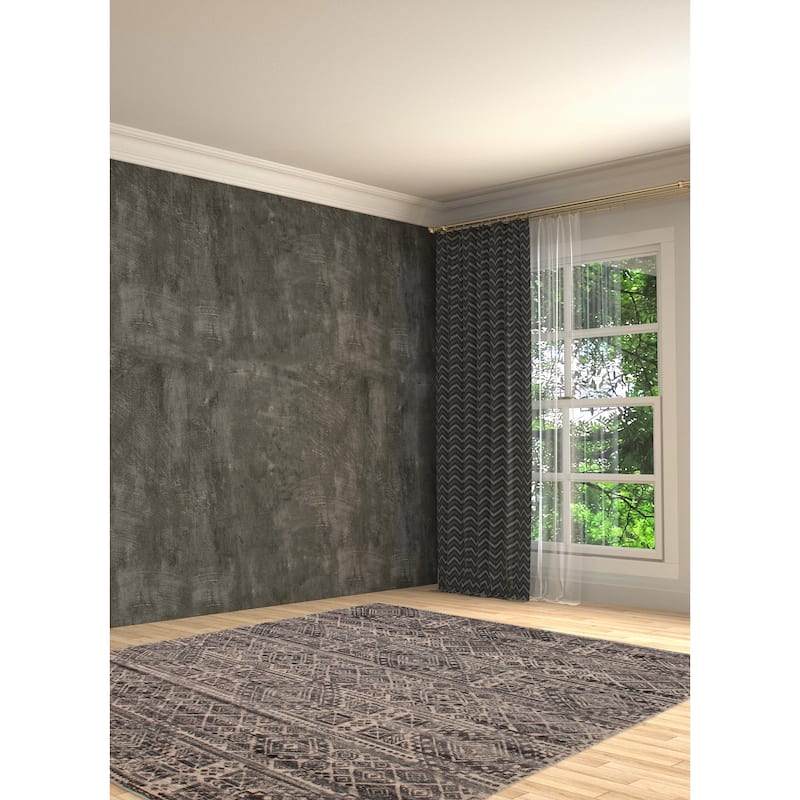 ECARPETGALLERY Hand-knotted Tangier Dark Grey Wool Rug - 8'1 x 9'9