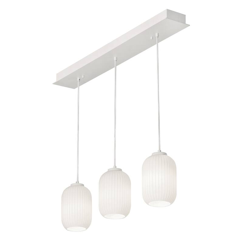 AFX Callie 3 Light Linear Pendant - White