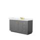 Option Dark Gray, Gold Trim, White Quartz Top