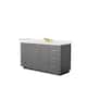 Option Dark Gray, Gold Trim, White Quartz Top