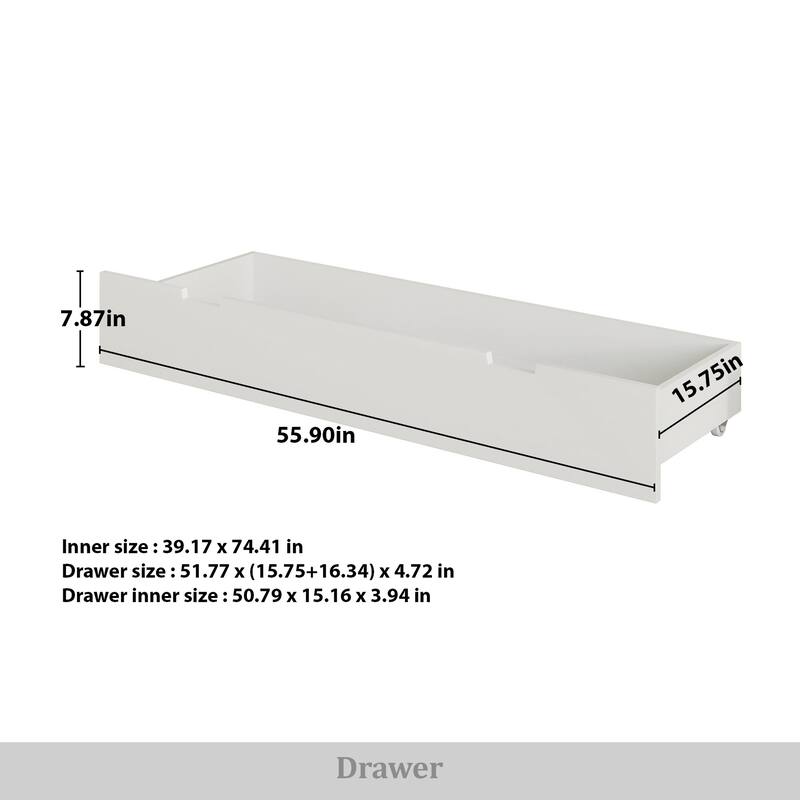 CraftPorch Mid-Century Wooden Canopy Bed