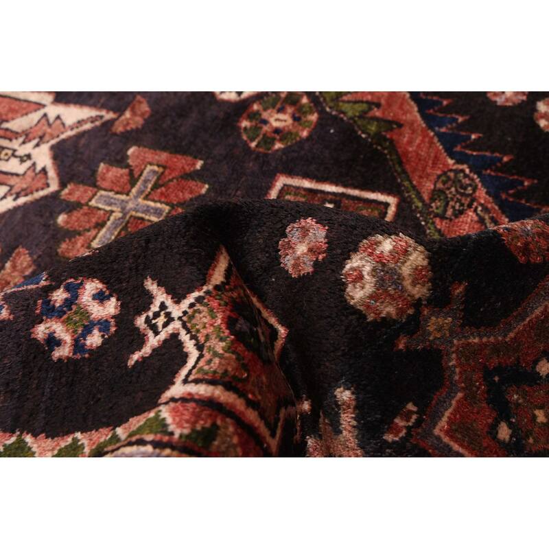 ECARPETGALLERY Hand-knotted Andelz Black Wool Rug - 3'7 x 10'1