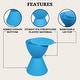 preview thumbnail 118 of 143, Boyd Round Side Table with Ribbed Design Base - Accent Hourglass End Table with Removable Lid for Living Room & Bedroom